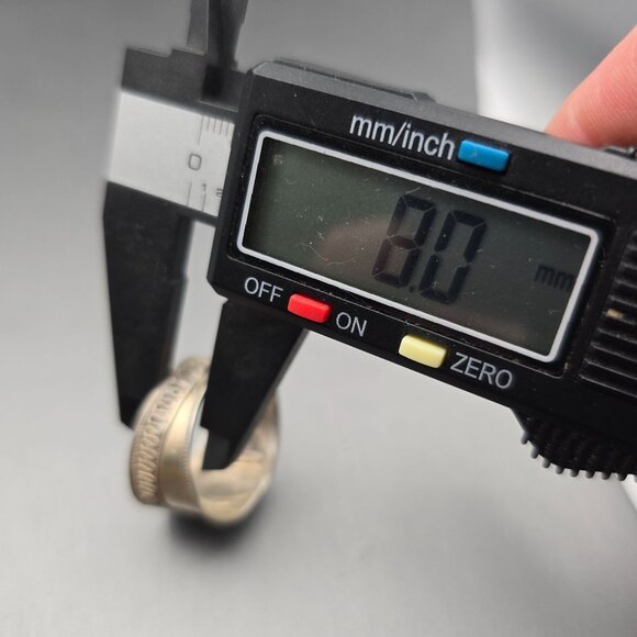 VTG Sterling Silver 925 Baltic Amber Ring Size 13.5 Wide Band Turkish Style 3.95 - Picture 8 of 10